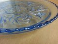 антикварна  чиния плато поднос цветно стъкло , снимка 4