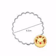 кръг кръгла къдрава метална форма рамка резец за сладки бисквитки бисквити фондан украса, снимка 1 - Форми - 16809178