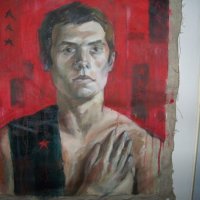 Портрет на комунист соц. изкуство, снимка 5 - Картини - 21697860
