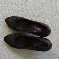 Jones Brown нови елегантни кафяви сатенени обувки №40 , снимка 6 - Дамски обувки на ток - 13160906