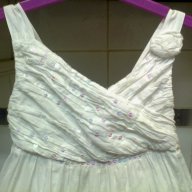 Бяла рокля с пайети Bluezoo за 4 г, снимка 4 - Детски рокли и поли - 11050479