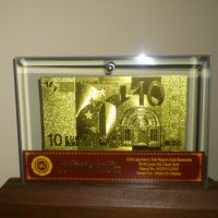Подаръци или сувенири 50 евро златни банкноти със сертфикат, снимка 4 - Подаръци за юбилей - 7922178