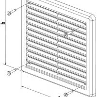 Вентилационна решетка с мрежа - КАПАК , снимка 2 - Строителни материали - 22754845