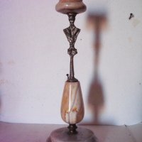 Стар свещник с мрамор, снимка 3 - Антикварни и старинни предмети - 24737445
