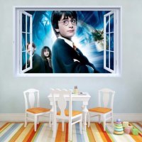 Хари Потър Harry Potter момчето на прозорец стикер за стена лепенка самозалепващ, снимка 1 - Други - 24430177