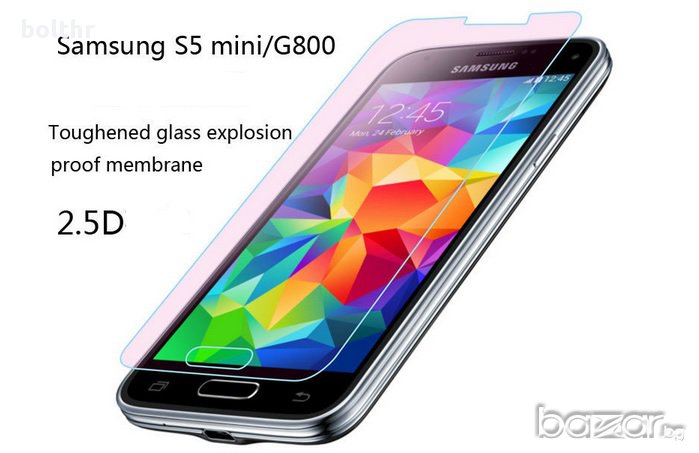 УДАРОУСТОЙЧИВ СКРИЙН ПРОТЕКТОР TEMPERED GLASS ЗА SAMSUNG GALAXY S5 MINI, снимка 1
