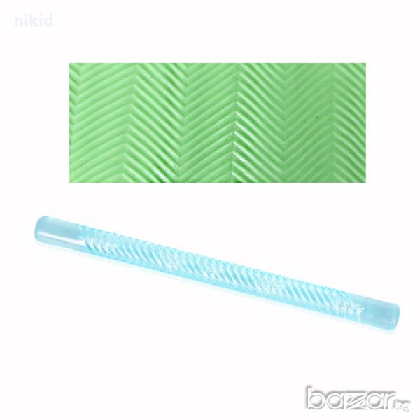 Зиг Заг ивици релефна текстурна точилка за фондан украса торта сладки, снимка 1