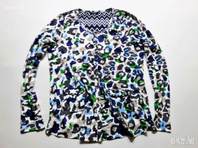 RIANI Womens Zig Zag Design Knit Cardigan Blouse Дамска Жилетка Size L - Нова, снимка 1