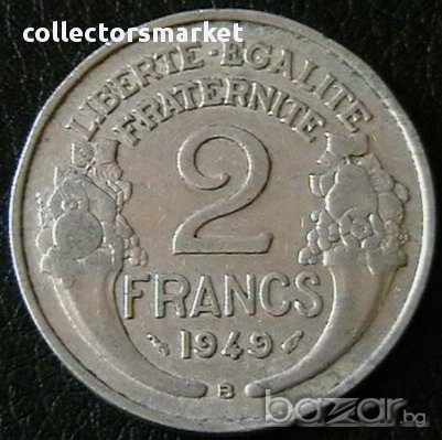 2 франка 1949 В, Франция, снимка 1