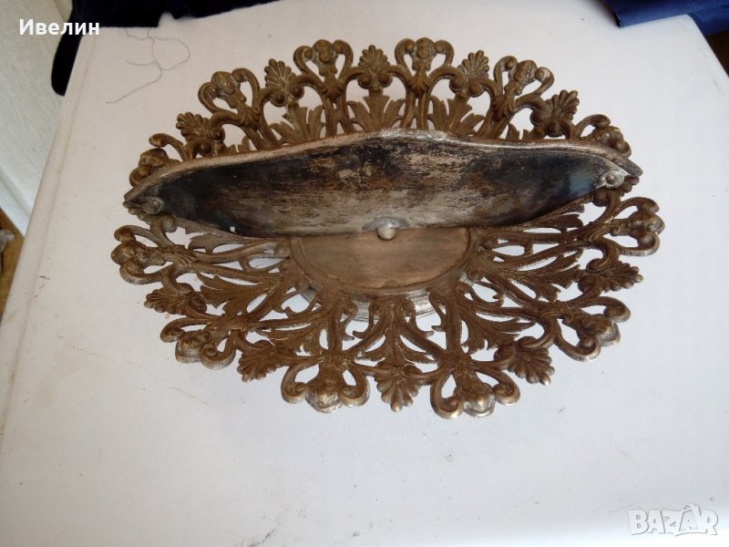 антикварен бронзов лъжичник, снимка 1