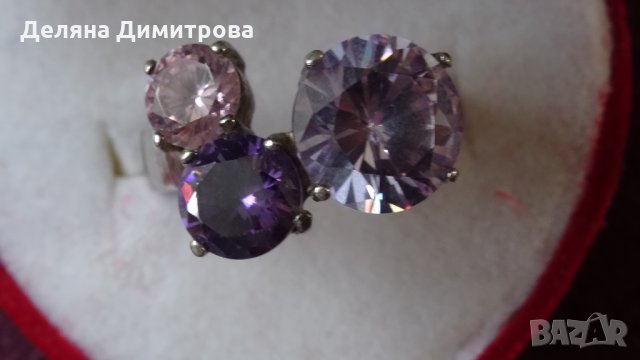 Комплект сребърни бижута с камъни "Сваровски" НАМАЛЕНИ, снимка 6 - Бижутерийни комплекти - 23033238