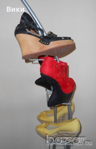 Оригинални черни кожени сандали на платформа Replay, снимка 13 - Сандали - 21214751