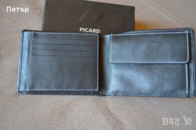 Picard Diego 8444 черен хоризонтален портфейл до 13 карти, снимка 6 - Портфейли, портмонета - 23010587