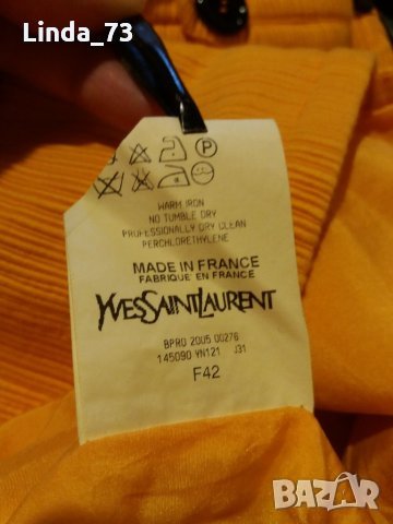 Дам.пола-"YVES SAINT LAURENT"-/памук/,цвят-оранжев. Закупена от Италия., снимка 16 - Поли - 23677247