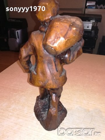 ретро фигура-човек с торба-25х13х13см-внос швеицария, снимка 12 - Колекции - 20759642