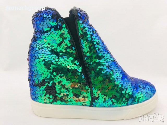 Дамски обувки Botineli Blue/Green, снимка 3 - Дамски боти - 25113679