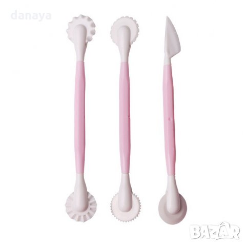 981 Комплект двойни резци за фондан шоколад сладкарски инструменти, снимка 7 - Прибори за хранене, готвене и сервиране - 25704043