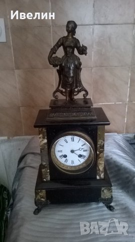 стар каминен часовник от края на 19 век, снимка 1 - Антикварни и старинни предмети - 21946455