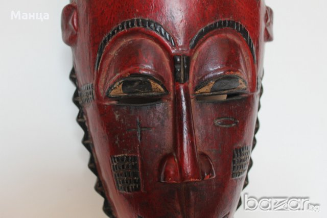Стара Африканска маска Бауле, снимка 5 - Колекции - 21010001