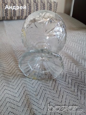 Стъклена фруктиера,купа , снимка 5 - Антикварни и старинни предмети - 20545642