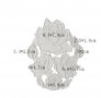 4 релефни контур рози с листа силиконов молд щампа печат форма за торта украса фондан, снимка 2