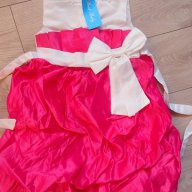 детска официална обемна рокля в циклама тип балон набрана пола, снимка 2 - Детски рокли и поли - 15031702