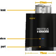 Aspire Proteus e-hookah електронна глава за наргиле , снимка 5 - Вейп без пълнители - 13915927