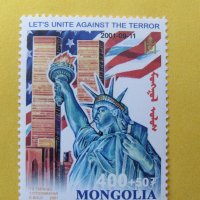  Сет марки Обединяване срещу тероризма, Монголия, 2001, ново,, снимка 3 - Филателия - 20115782