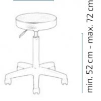 Козметичен/фризьорски стол - табуретка Leo 52/72 см, снимка 3 - Друго оборудване - 26088288