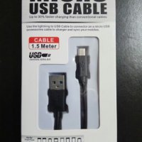 Микро USB кабел,мобилен телефон,смартфон, таблет, снимка 11 - USB кабели - 17915237