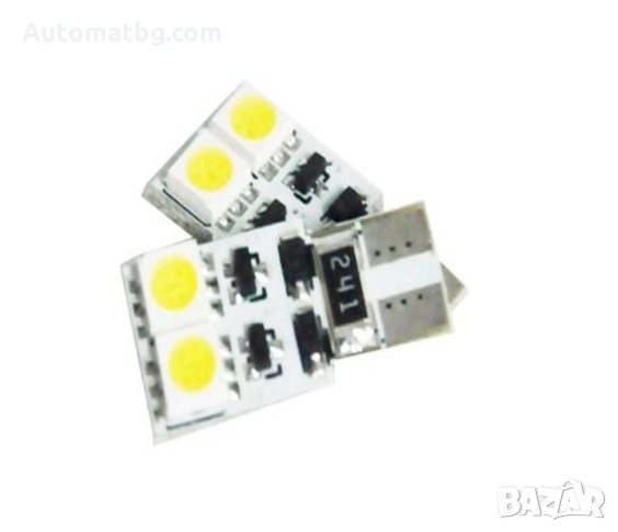 LED Диодна крушка LED Диодна крушка BA9S 0.6W 32lm 1206 4SMD led със цокъл бяла, снимка 1