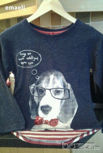 Блуза с куче и пайети на Next за 9 г , снимка 1