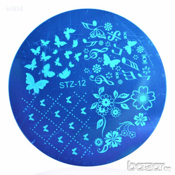 кръгла плочка / щампа шаблон за печат на нокти STZ-12   XY-A12, снимка 1
