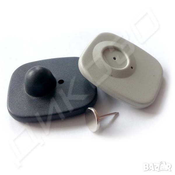 Защитни копчета за дрехи TAG RF за алармени системи, 100 броя, снимка 1