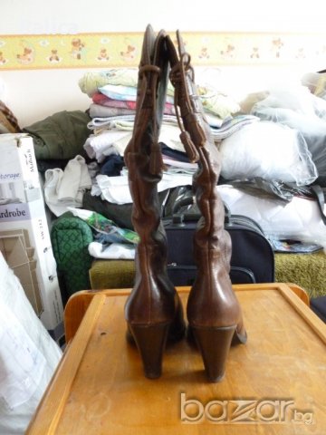 Елегантни ботуши от дебела телешка кожа, снимка 7 - Дамски ботуши - 20411724