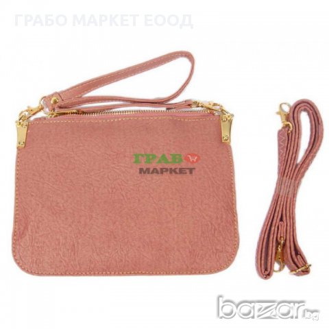 Дамска чанта с декоративни ципове и капси, снимка 2 - Чанти - 15889545