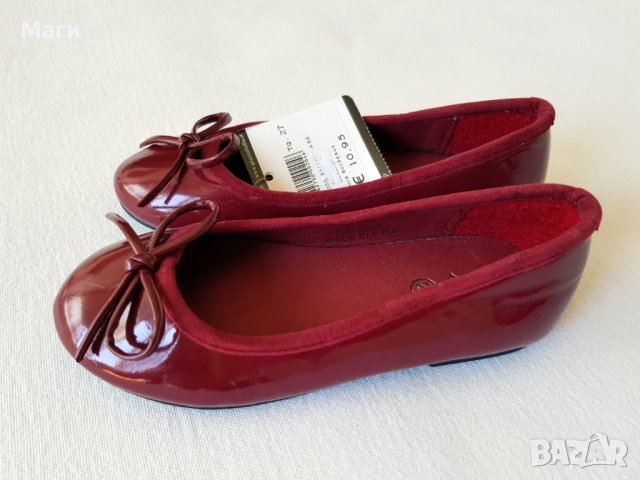 Нови балеринки №27 цвят бордо , снимка 2 - Детски обувки - 26103789