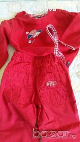 Комплект в червено , снимка 3 - Комплекти за бебе - 19588898