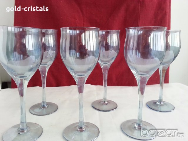 Ретро стъклени чаши за вино , снимка 5 - Антикварни и старинни предмети - 19796166