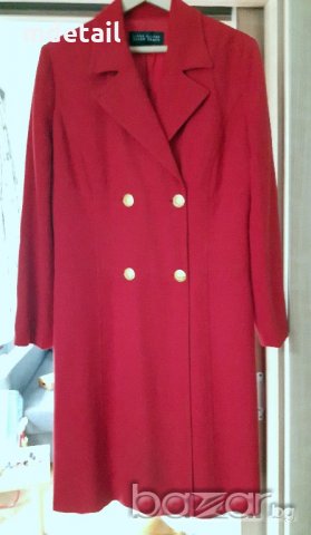 Ellen Tracy - червено пролетно/есенно манто/тренч/шлифер, снимка 3 - Палта, манта - 20122613