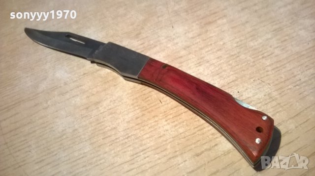 масивен сгъваем нож с предпазител-25/14см, снимка 2 - Колекции - 23386934