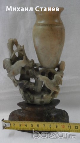 Стенна ваза 19-ти век , сапунен камък , снимка 5 - Антикварни и старинни предмети - 13774010