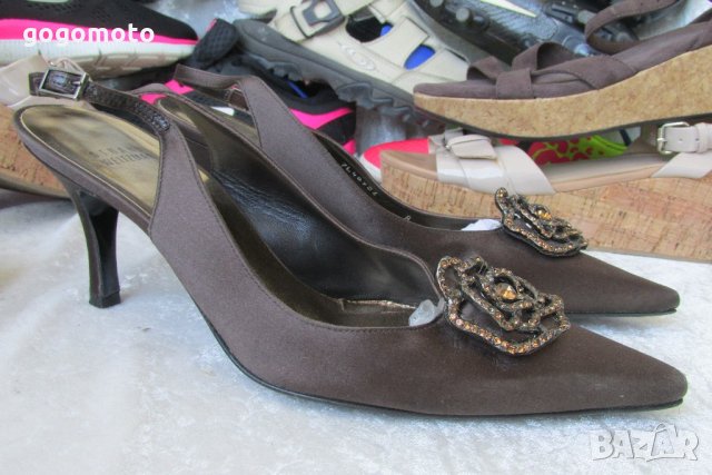 елегантни 39 - 40 дамски обувки Stuart Weitzman original от фин сатен , сандали, GOGOMOTO.BAZAR.BG®, снимка 12 - Сандали - 21822743
