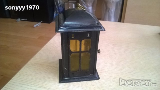 Фенер-метален-17х10х10см-внос швеицария, снимка 3 - Антикварни и старинни предмети - 17868797