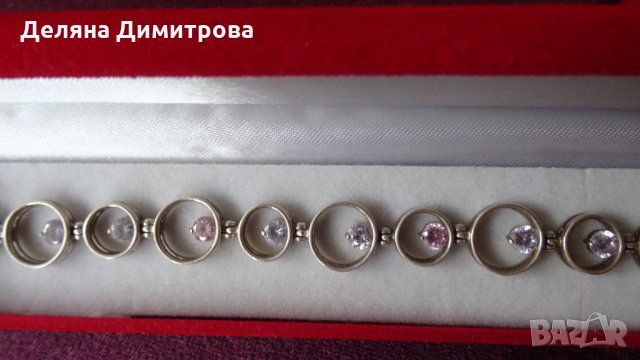 Комплект сребърни бижута с камъни "Сваровски" НАМАЛЕНИ, снимка 11 - Бижутерийни комплекти - 23033238