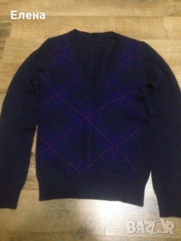 Sisley вълнен пуловер, снимка 1 - Блузи с дълъг ръкав и пуловери - 23466369