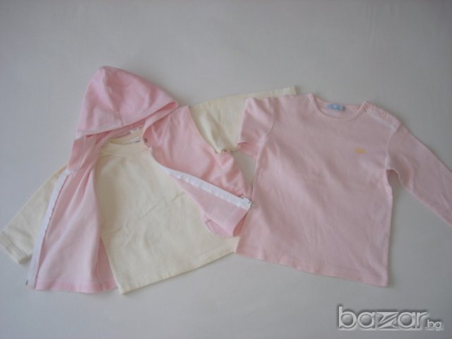 Две блузки и елече за момиче, 092 см. , снимка 1 - Бебешки блузки - 16394270