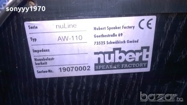 nubert nuline aw-110 speaker factory-active sub-внос швеицария, снимка 11 - Тонколони - 19578086