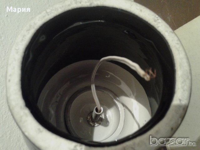 Ретро порцеланова лампа, снимка 4 - Антикварни и старинни предмети - 16089805