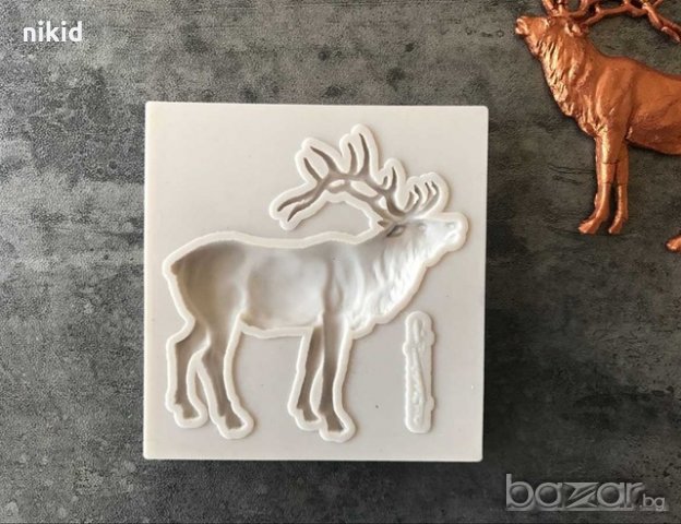 Елен лопатар горски силиконов молд форма украса декор торта фондан шоколад